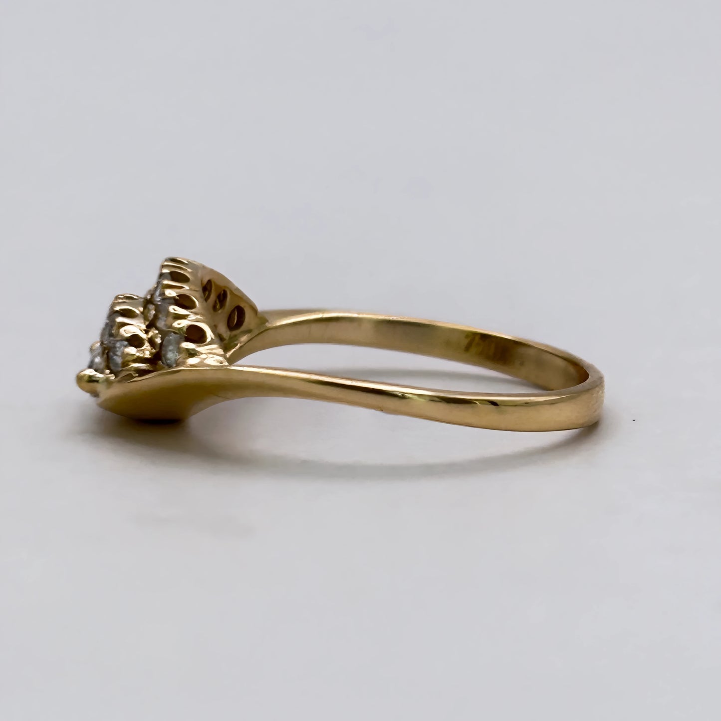 NZGD | 18ct Gold Radiant Marquise Cluster Ring Valuation $4,700