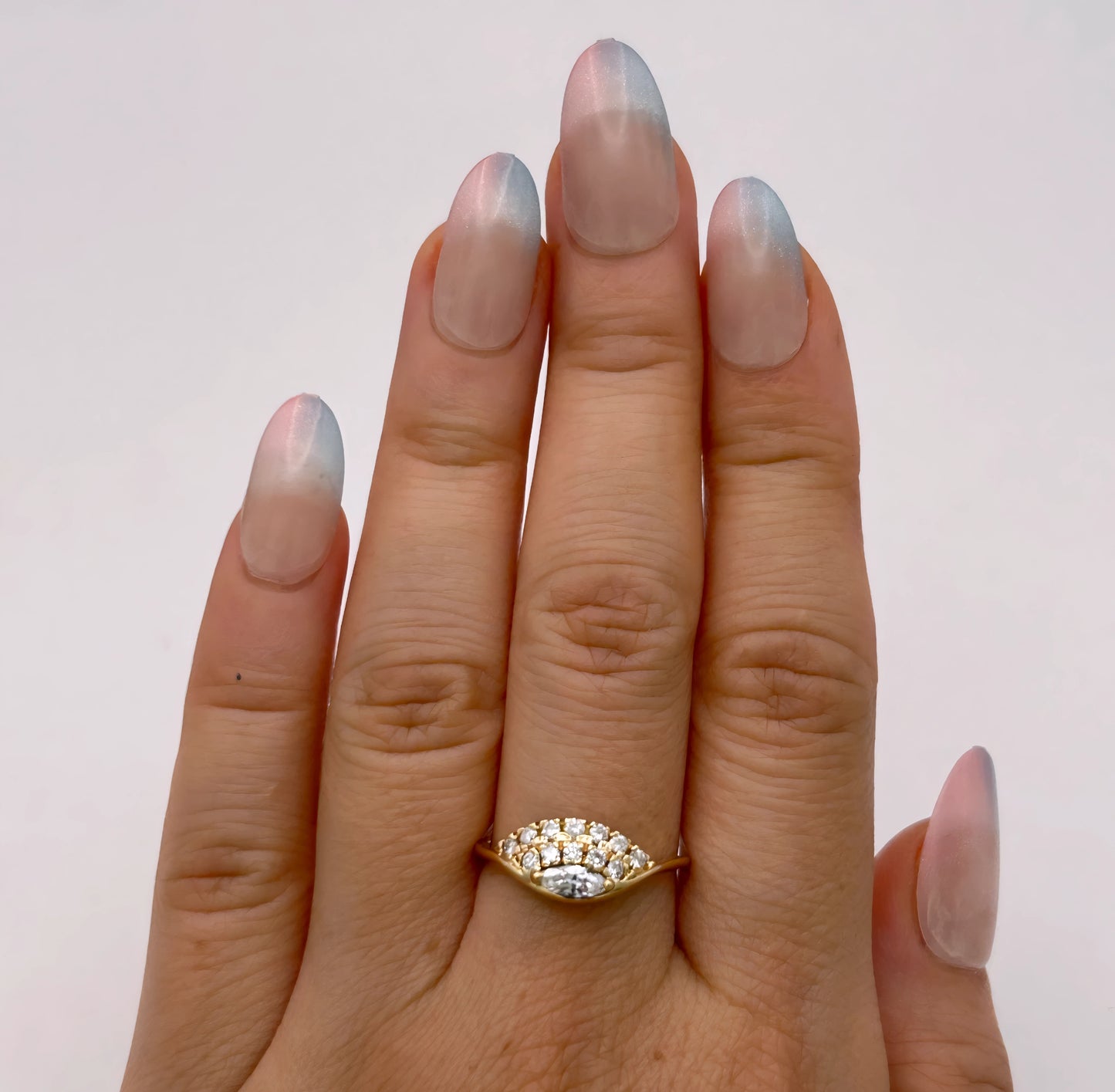 NZGD | 18ct Gold Radiant Marquise Cluster Ring Valuation $4,700