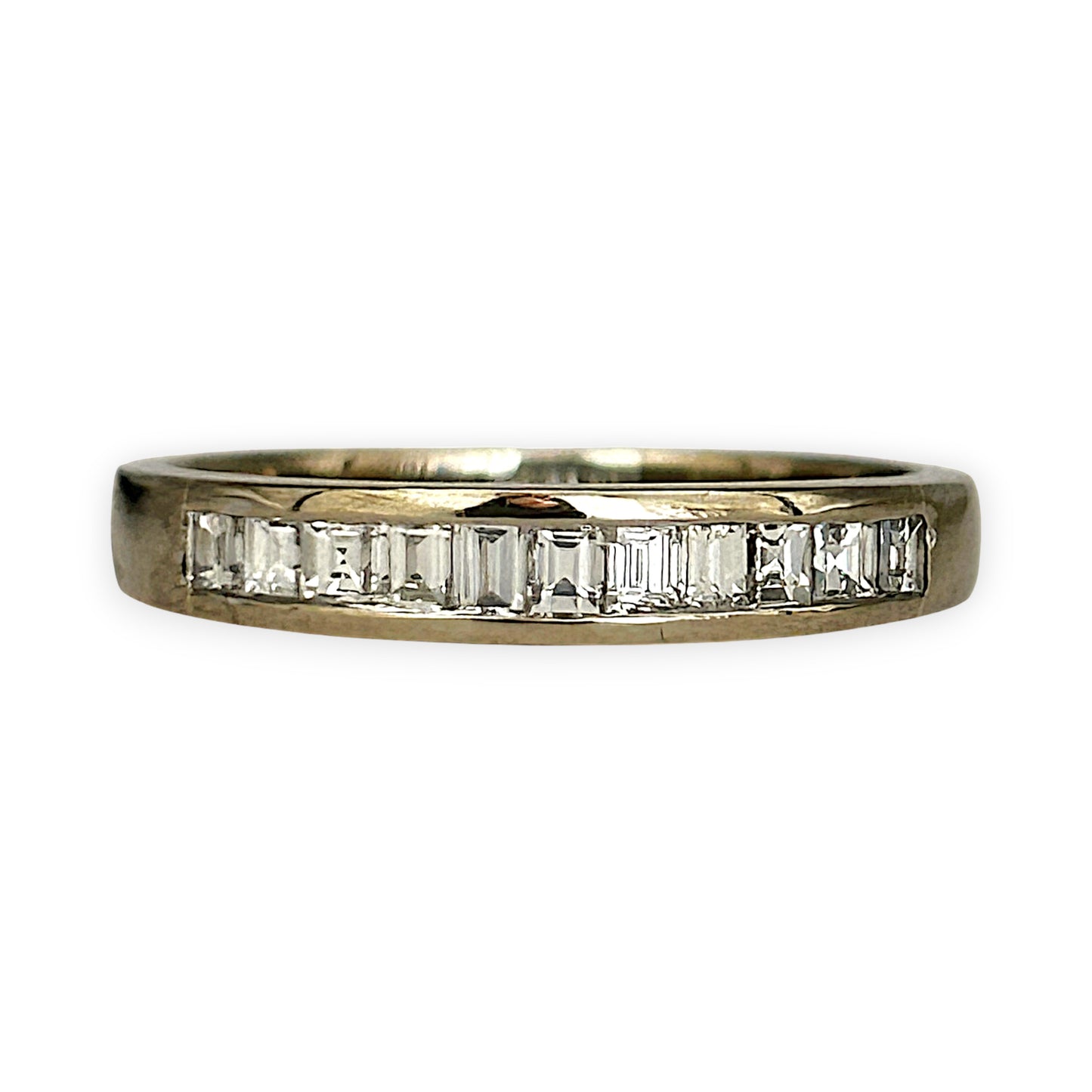 GOLD DEAL | 18kt Gold Minimalist Prism Row Ring with Diamonds