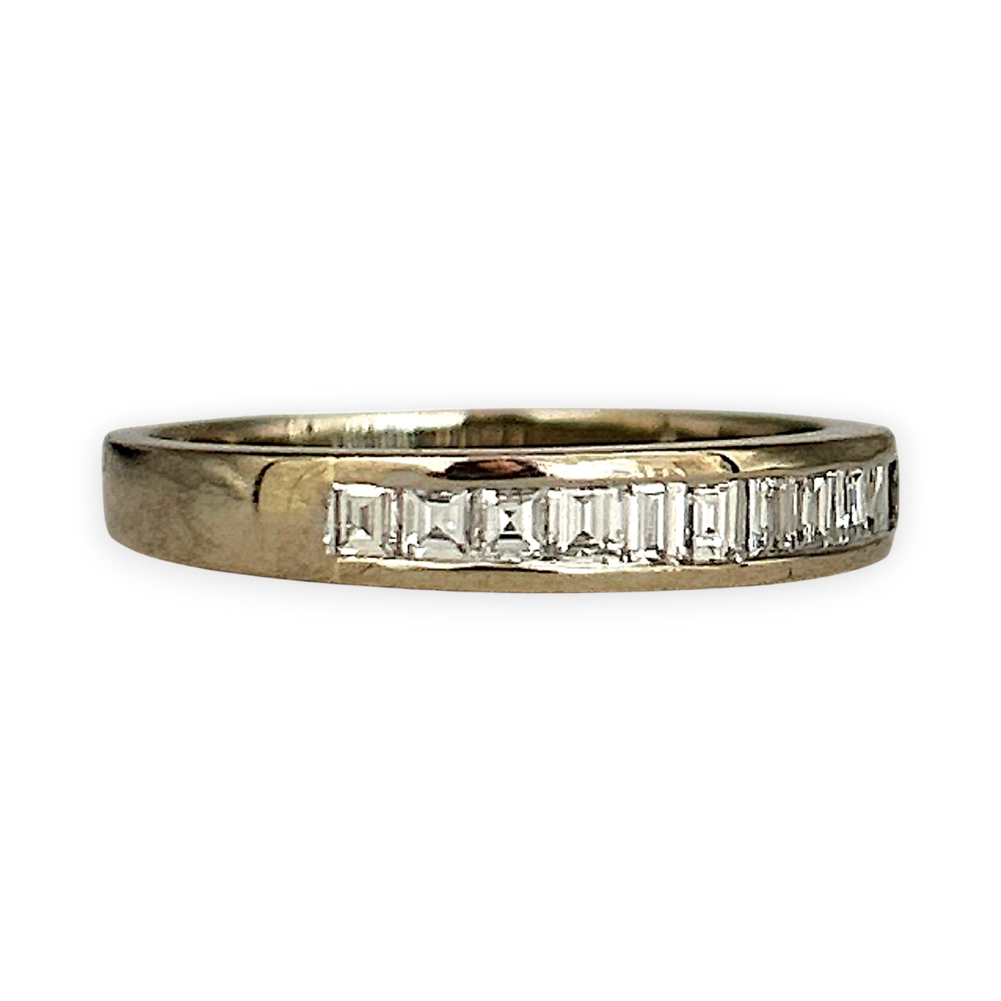 GOLD DEAL | 18kt Gold Minimalist Prism Row Ring with Diamonds