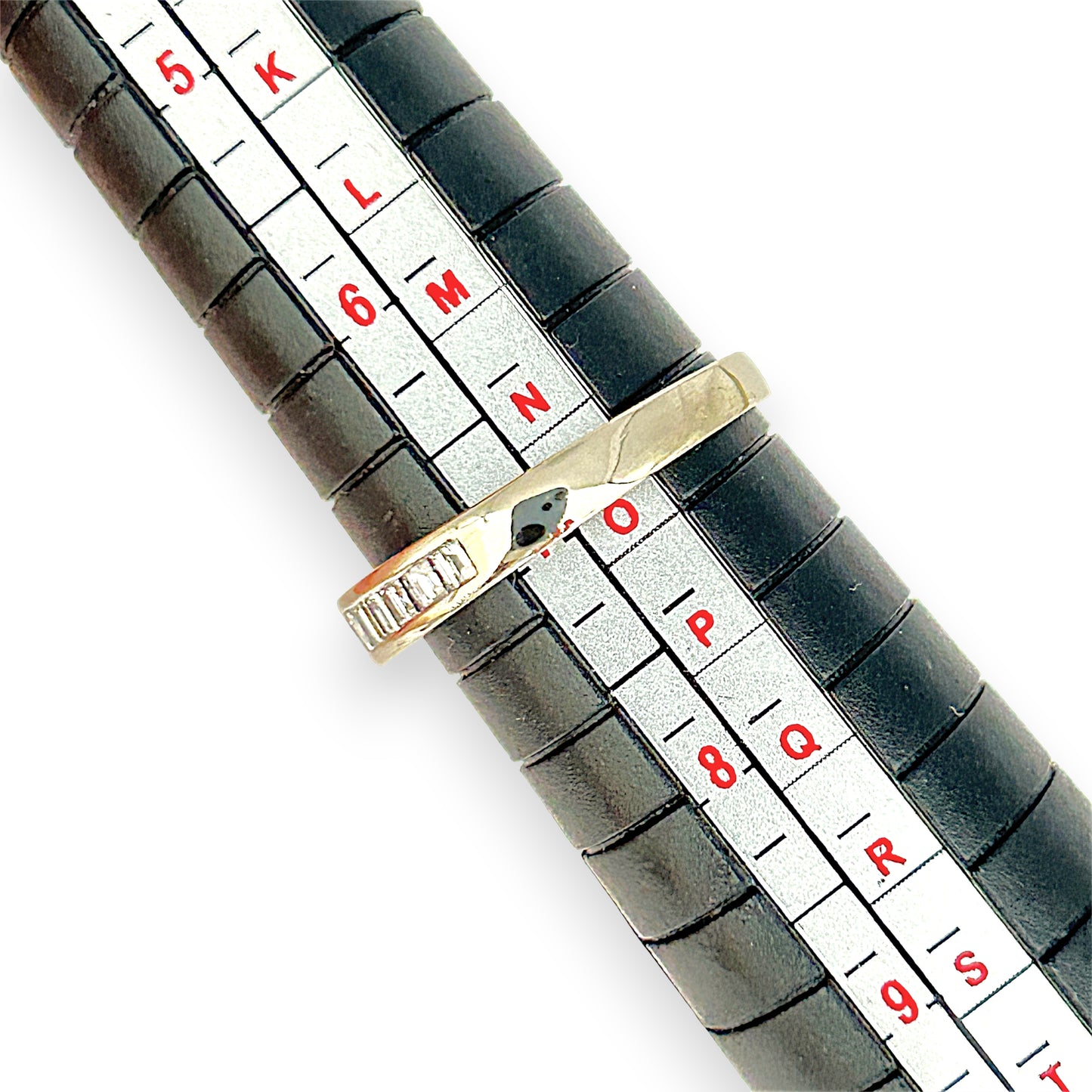 GOLD DEAL | 18kt Gold Minimalist Prism Row Ring with Diamonds