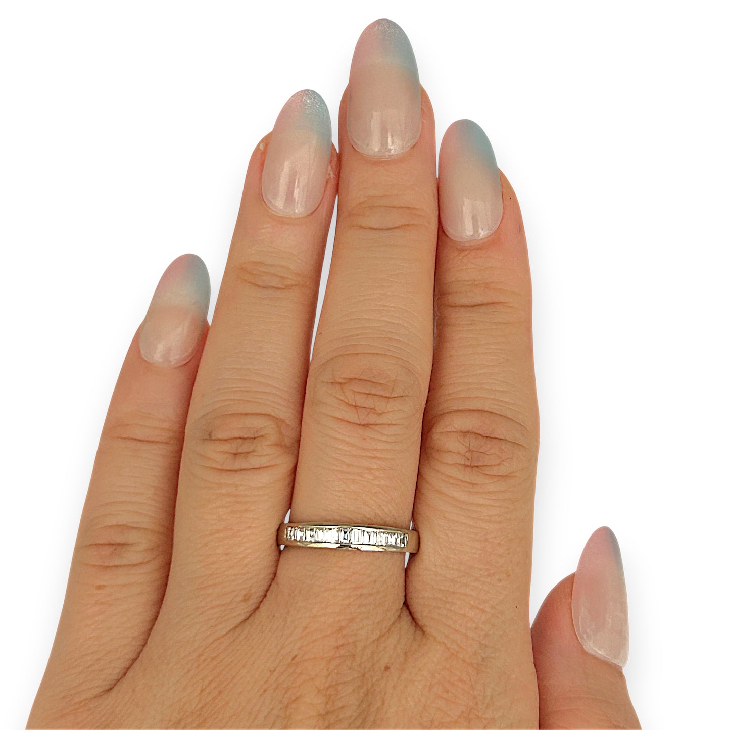 GOLD DEAL | 18kt Gold Minimalist Prism Row Ring with Diamonds