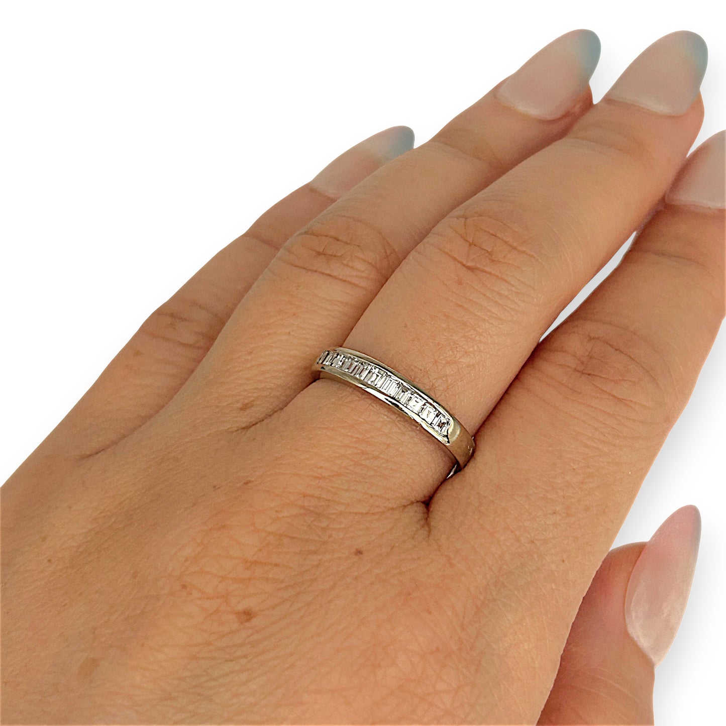 GOLD DEAL | 18kt Gold Minimalist Prism Row Ring with Diamonds
