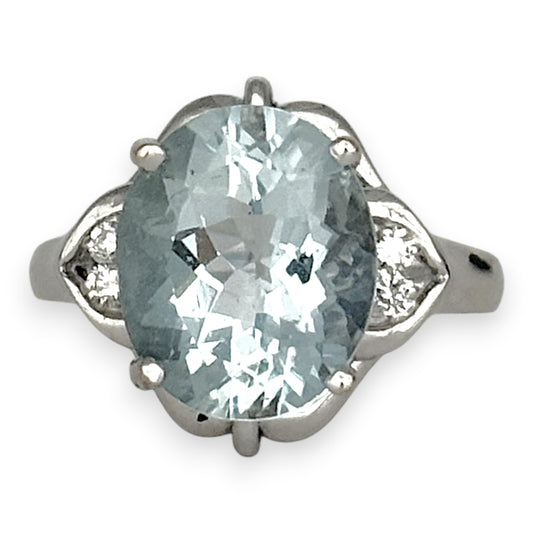 NZGD | 18ct White Gold Aqua d’Étoile Ring Valuation $5,100