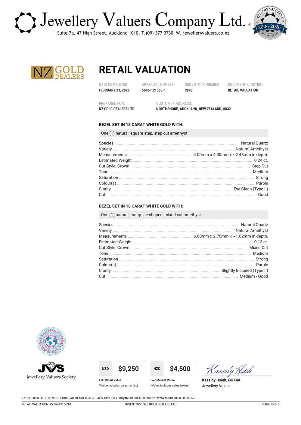 GOLD DEAL | 18kt Y/W Gold Majestic Radiance Ring Valuation $9,250