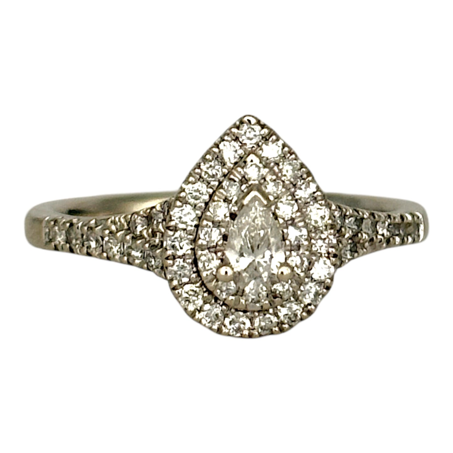 NZGD | 10ct W.Gold Micheal Hill Teardrop Brilliance Ring Valuation $3,000