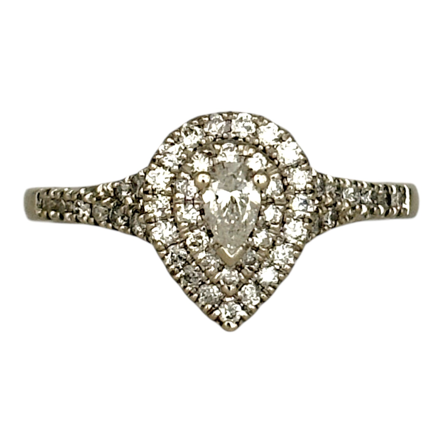 NZGD | 10ct W.Gold Micheal Hill Teardrop Brilliance Ring Valuation $3,000