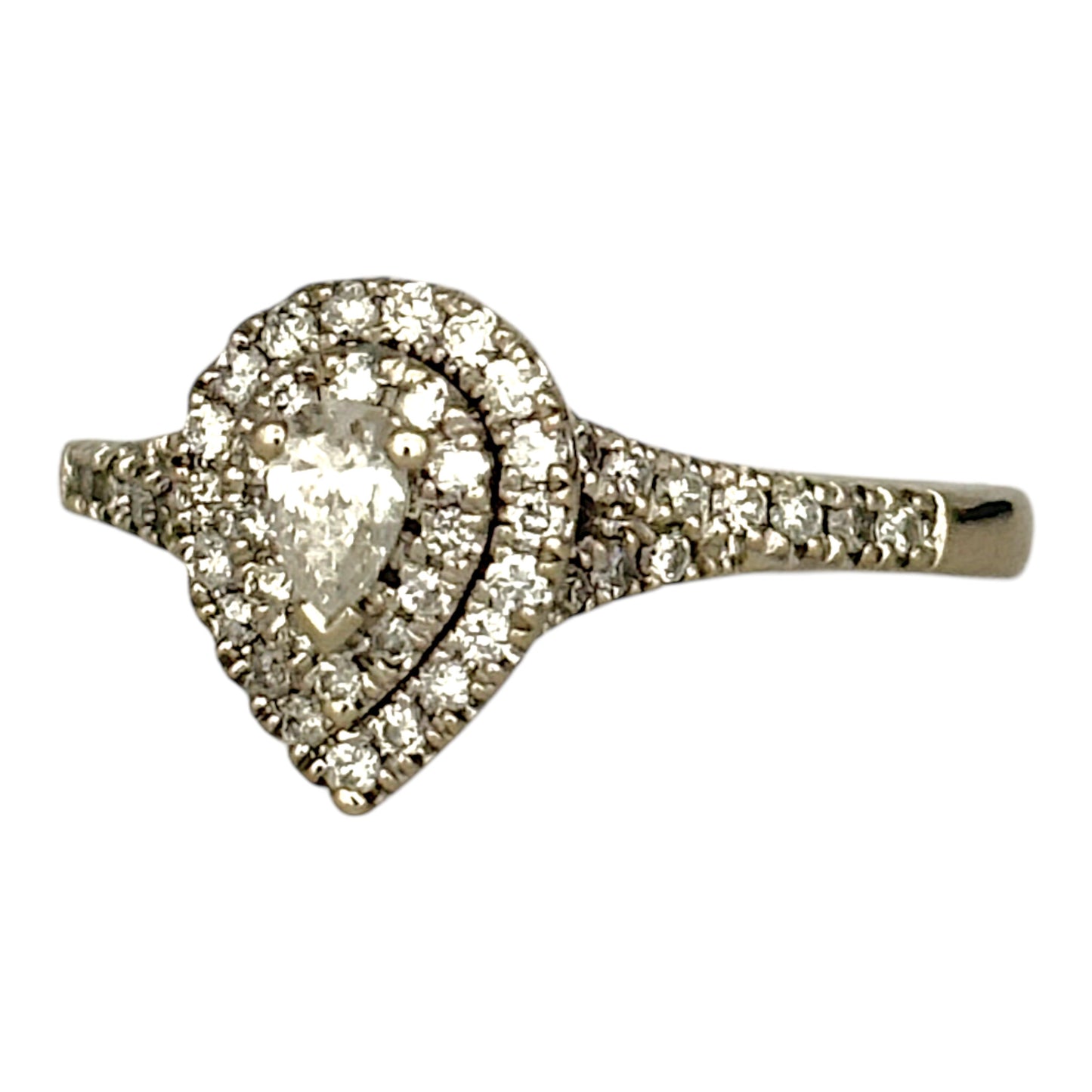 NZGD | 10ct W.Gold Micheal Hill Teardrop Brilliance Ring Valuation $3,000