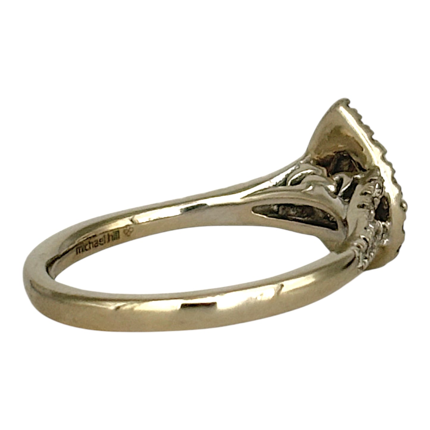 NZGD | 10ct W.Gold Micheal Hill Teardrop Brilliance Ring Valuation $3,000