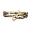 GOLD DEAL | FLASH SALE 9ct (9K) Gold Radiant Trio Diamond Ring Size O