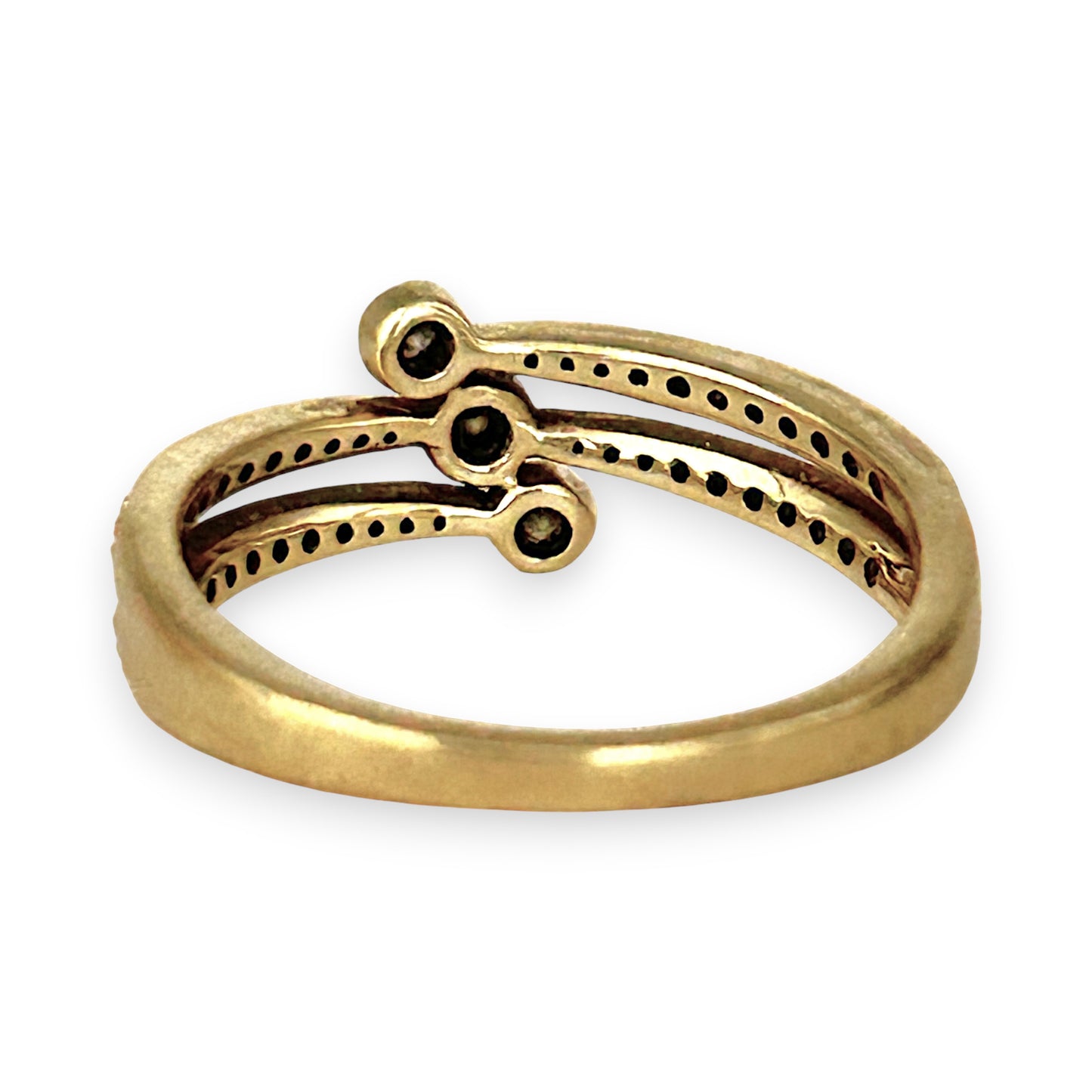 GOLD DEAL | FLASH SALE 9ct (9K) Gold Radiant Trio Diamond Ring Size O