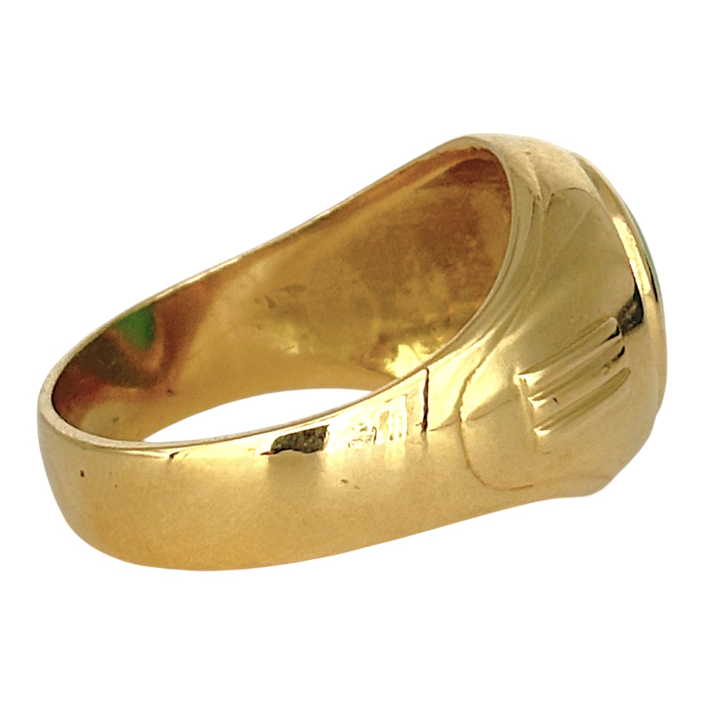 NZGD | 18ct Gold Heritage Jade Crest Ring Valuation $8,250