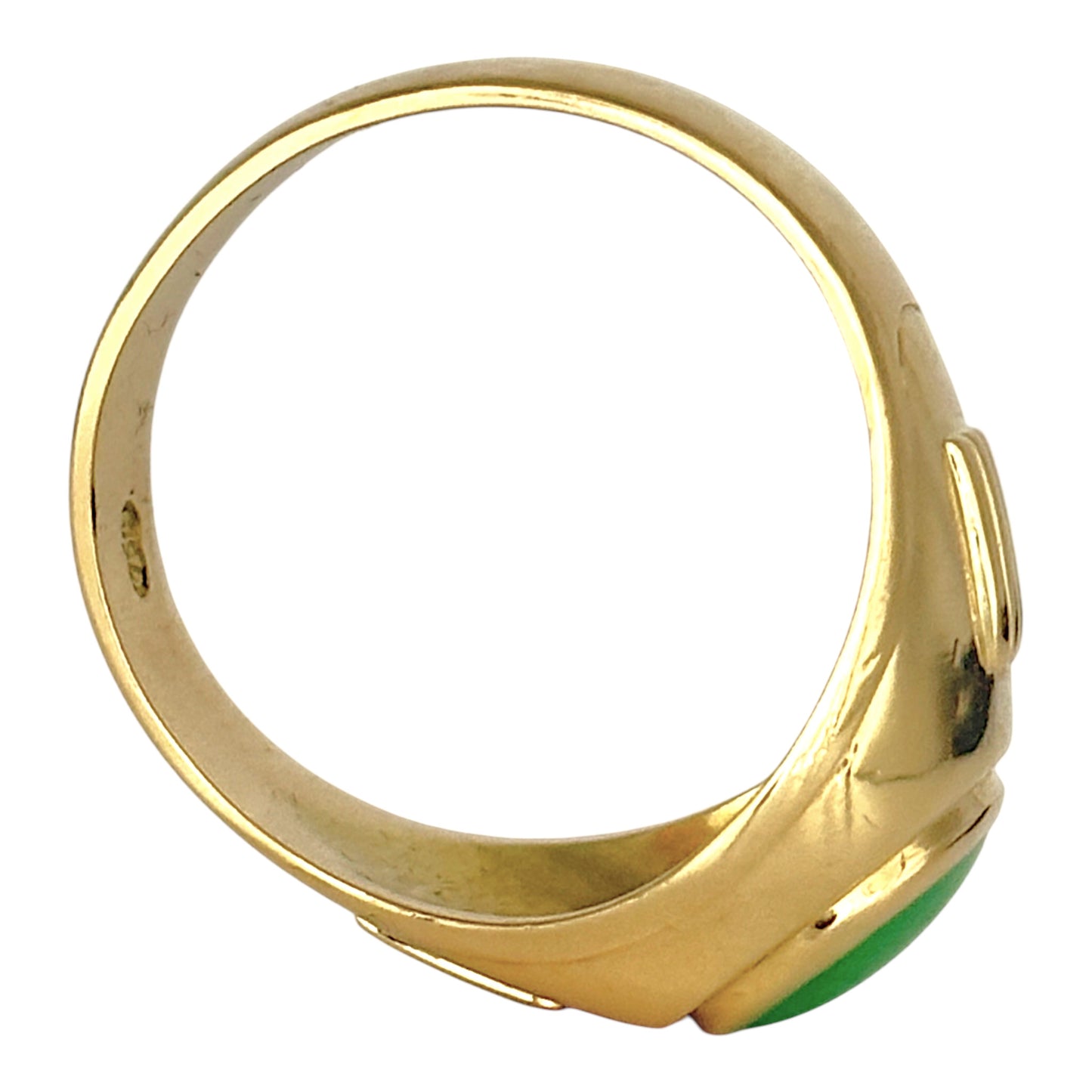 NZGD | 18ct Gold Heritage Jade Crest Ring Valuation $8,250