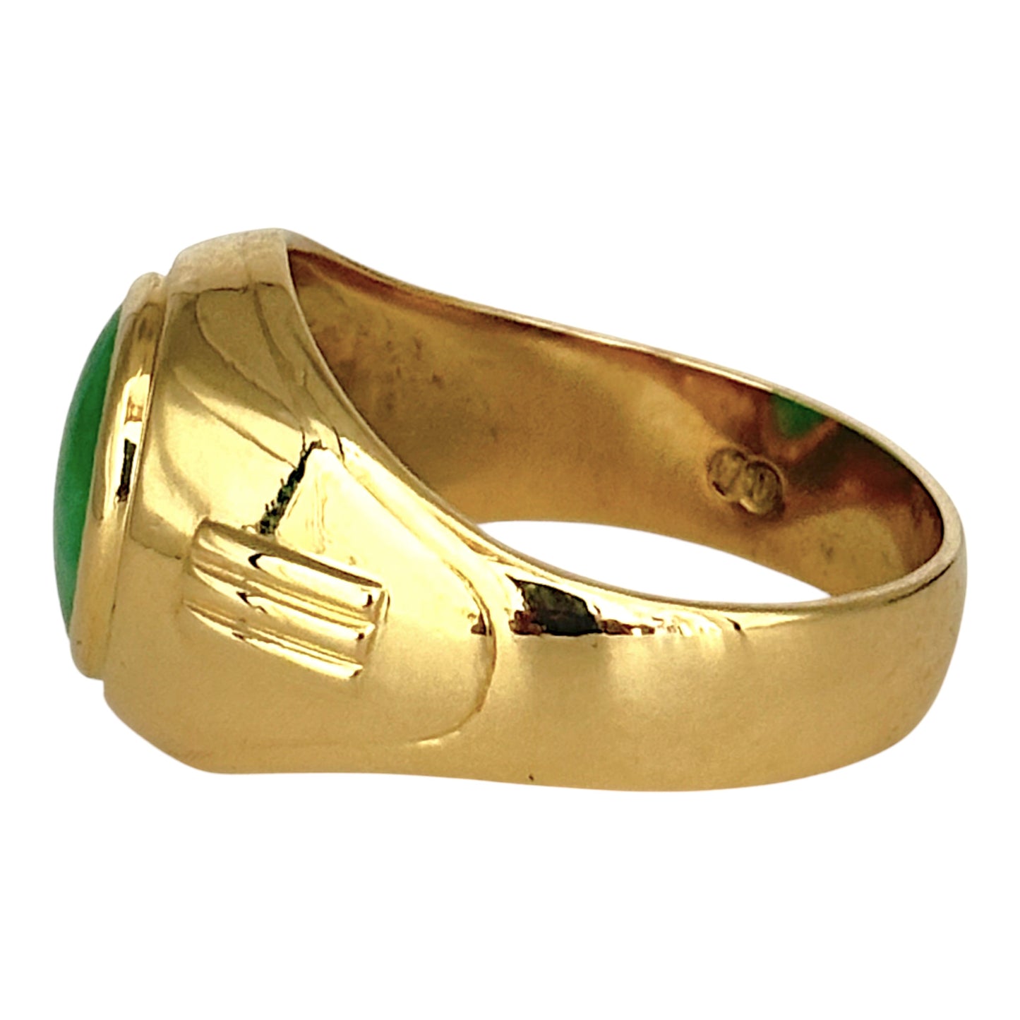 NZGD | 18ct Gold Heritage Jade Crest Ring Valuation $8,250