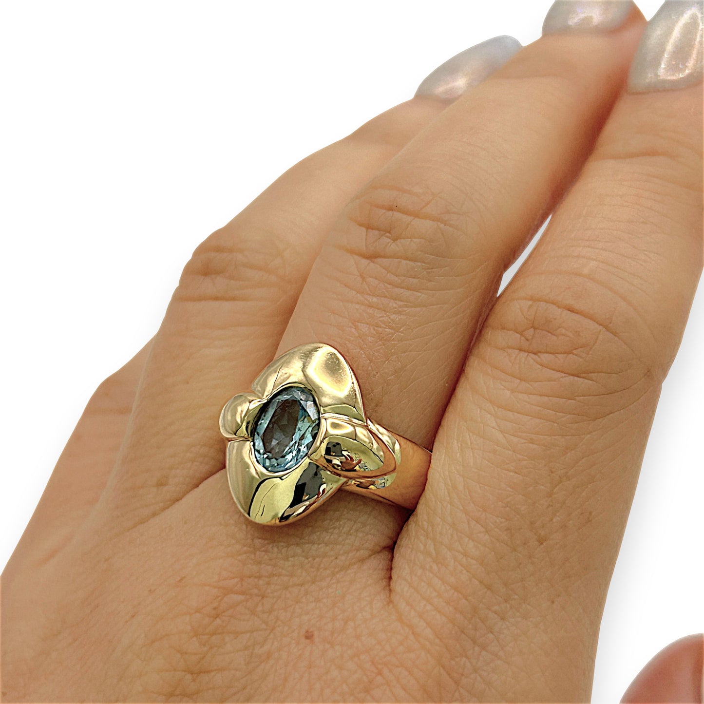 NZGD | 18ct Gold - Lumière Aquamarine Ring