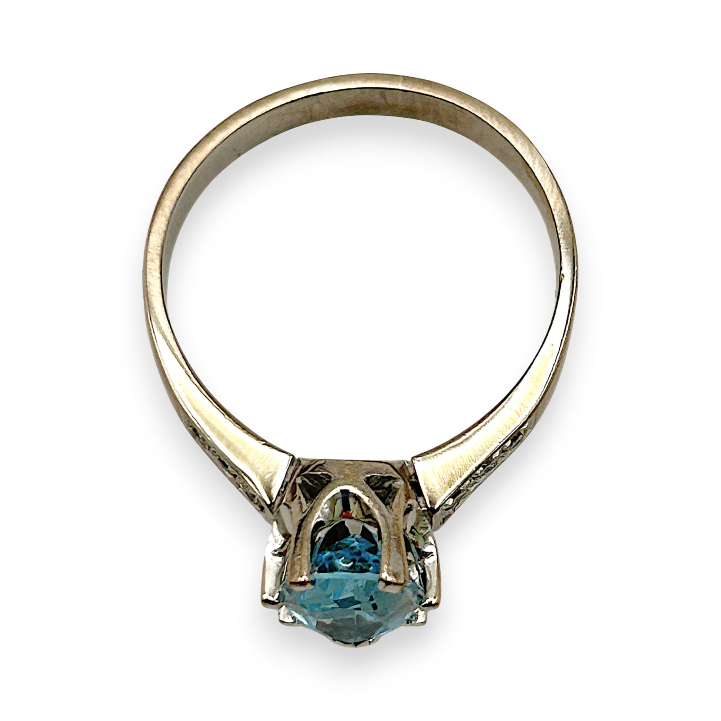 GOLD DEAL | 18kt White Gold Blue Topaz Reverie Ring Valuation $4,785