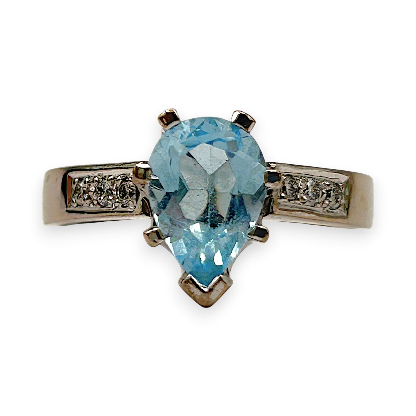 GOLD DEAL | 18kt White Gold Blue Topaz Reverie Ring Valuation $4,785
