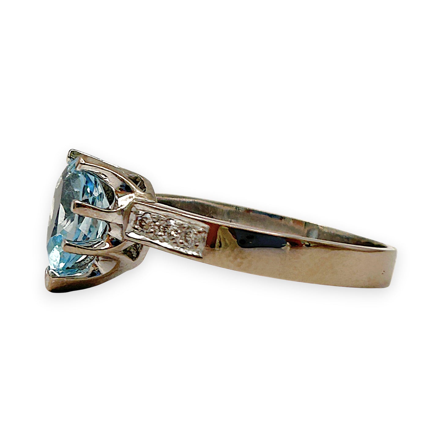 GOLD DEAL | 18kt White Gold Blue Topaz Reverie Ring Valuation $4,785