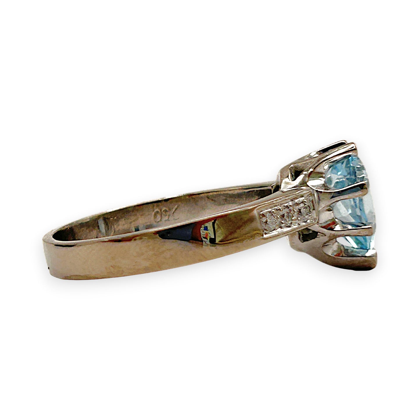 GOLD DEAL | 18kt White Gold Blue Topaz Reverie Ring Valuation $4,785