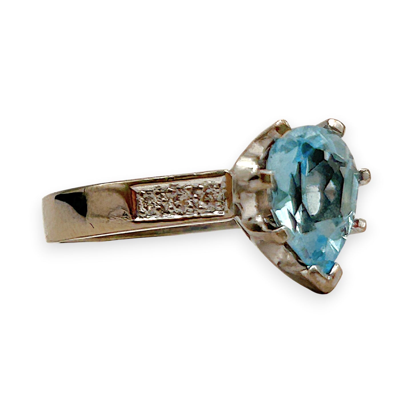 GOLD DEAL | 18kt White Gold Blue Topaz Reverie Ring Valuation $4,785
