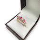 NZGD | 18ct Gold Scarlet Symphony Heirloom Ring Size P 1/2
