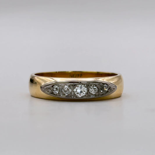 NZGD | 18ct Y/W Gold Dual‑Tone Diamond Heirloom Ring Valuation $6,600