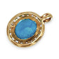 GOLD DEAL | 9K Gold Aqua Oval of Tranquility Pendant