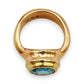 GOLD DEAL | 18kt & 9kt Y/R Gold Aurora Blue Sovereign Ring Valuation $5,700