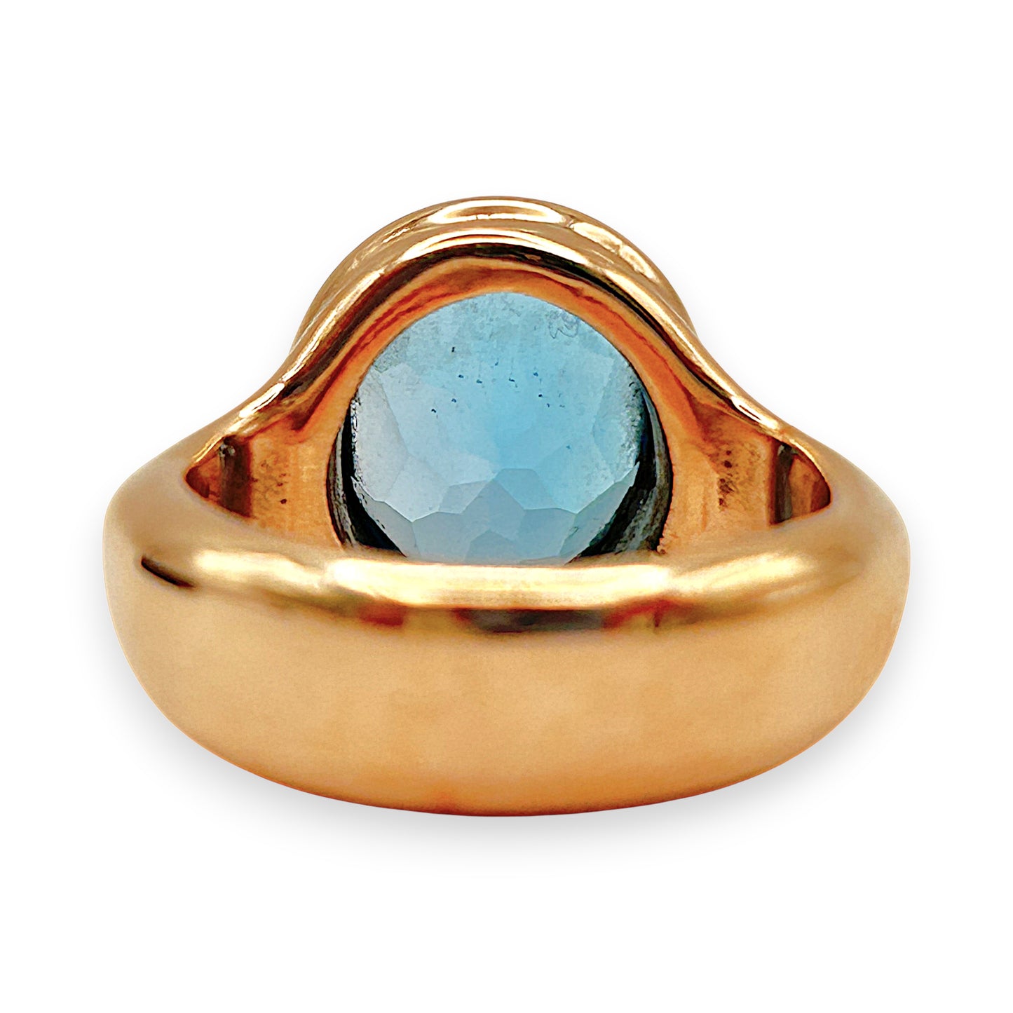GOLD DEAL | 18kt & 9kt Y/R Gold Aurora Blue Sovereign Ring Valuation $5,700