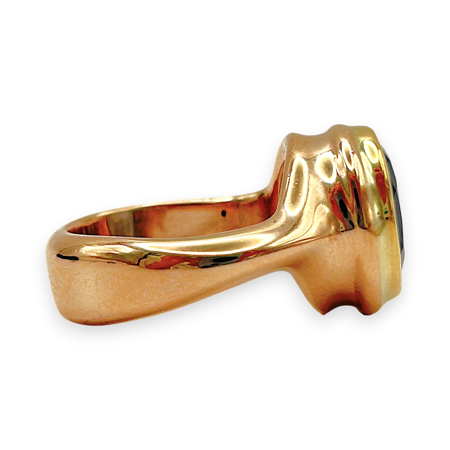 GOLD DEAL | 18kt & 9kt Y/R Gold Aurora Blue Sovereign Ring Valuation $5,700