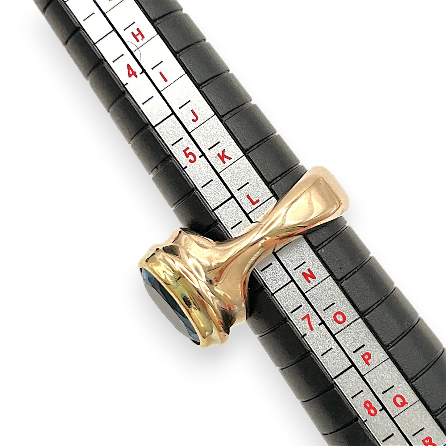 GOLD DEAL | 18kt & 9kt Y/R Gold Aurora Blue Sovereign Ring Valuation $5,700