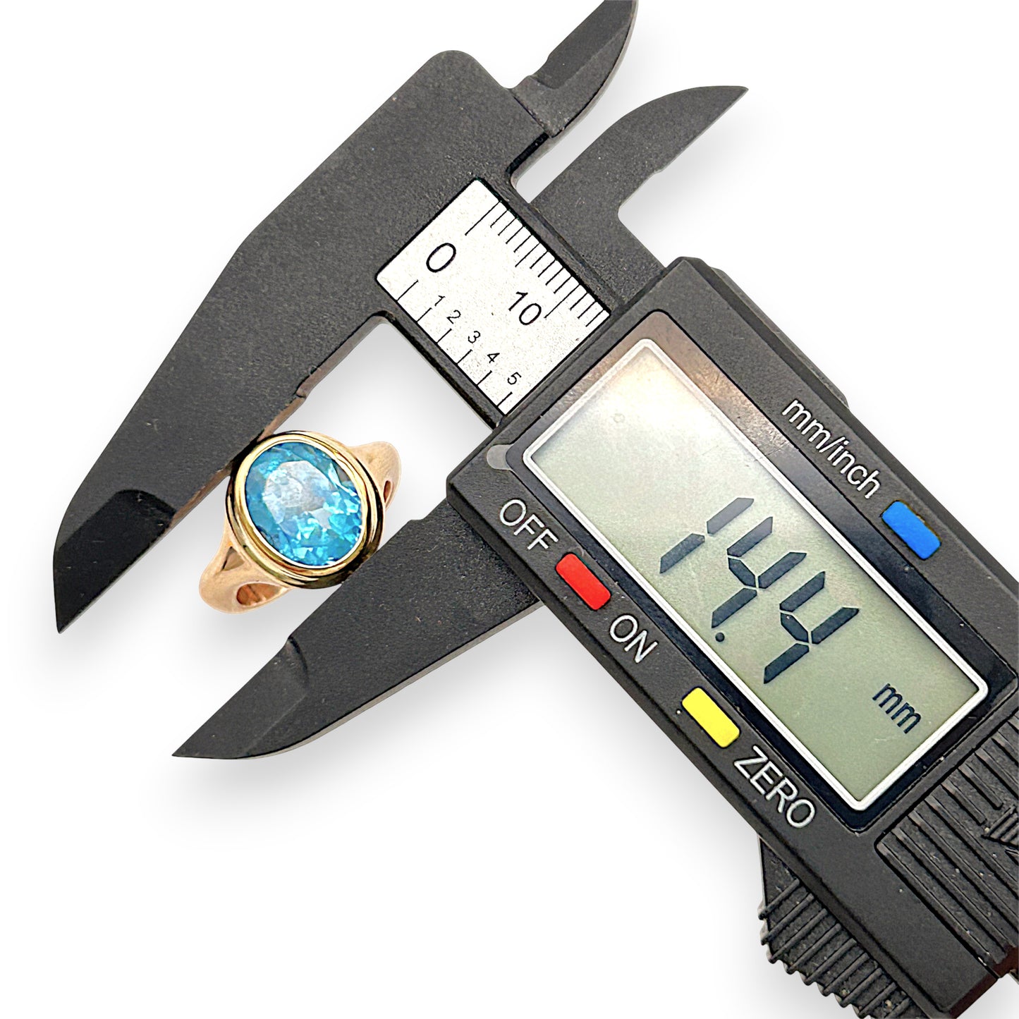 GOLD DEAL | 18kt & 9kt Y/R Gold Aurora Blue Sovereign Ring Valuation $5,700