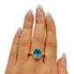 GOLD DEAL | 18kt & 9kt Y/R Gold Aurora Blue Sovereign Ring Valuation $5,700