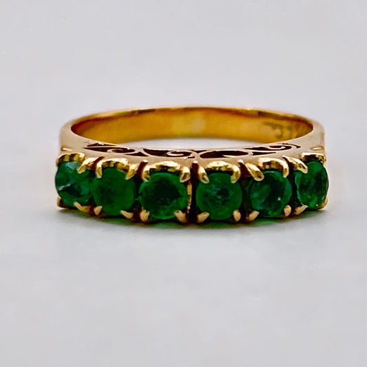 NZGD | 18ct Gold Emerald Horizon BandValuation $4,050