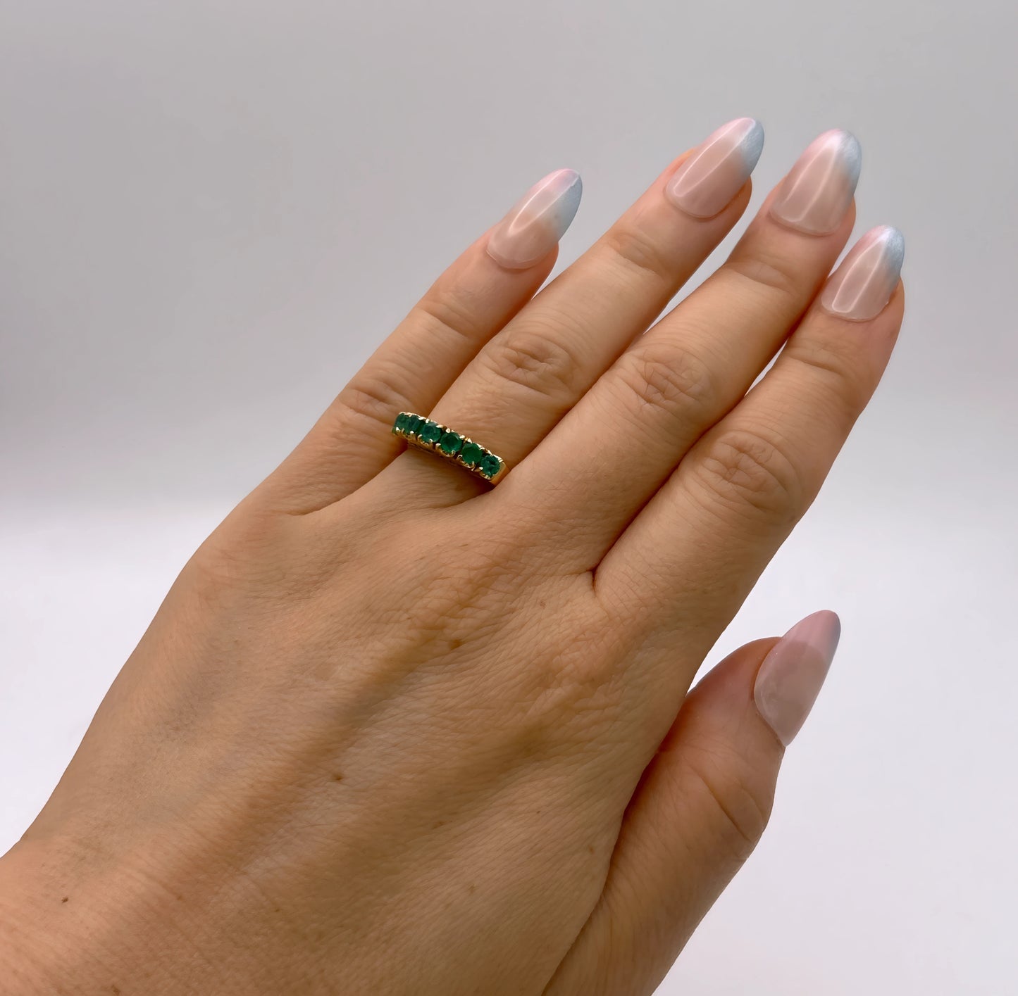 NZGD | 18ct Gold Emerald Horizon BandValuation $4,050