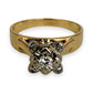 NZGD | 18ct Gold Crown of Petals Diamond Ring Size N