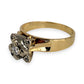 NZGD | 18ct Gold Crown of Petals Diamond Ring Size N