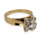 NZGD | 18ct Gold Crown of Petals Diamond Ring Size N