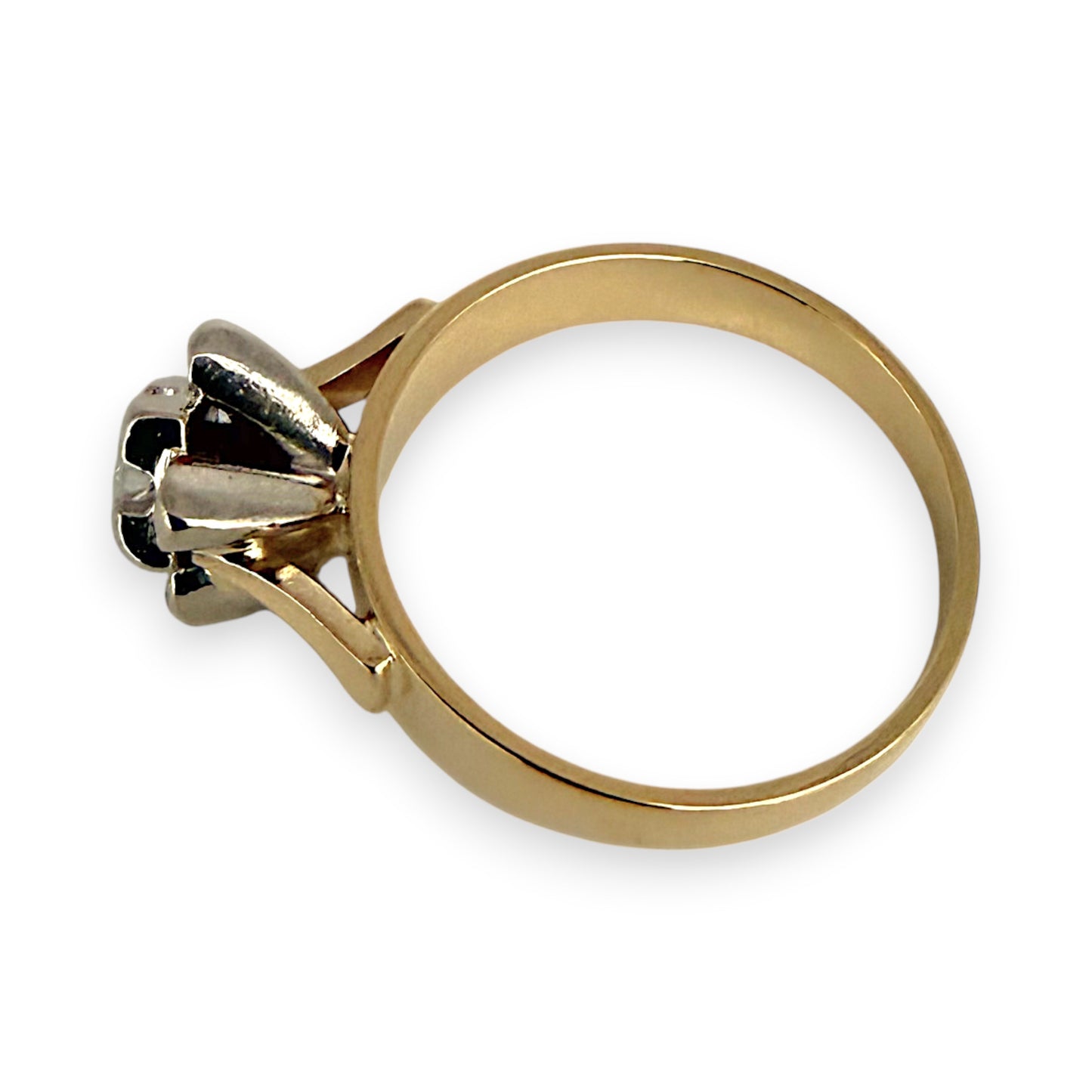 NZGD | 18ct Gold Crown of Petals Diamond Ring Size N
