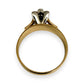 NZGD | 18ct Gold Crown of Petals Diamond Ring Size N