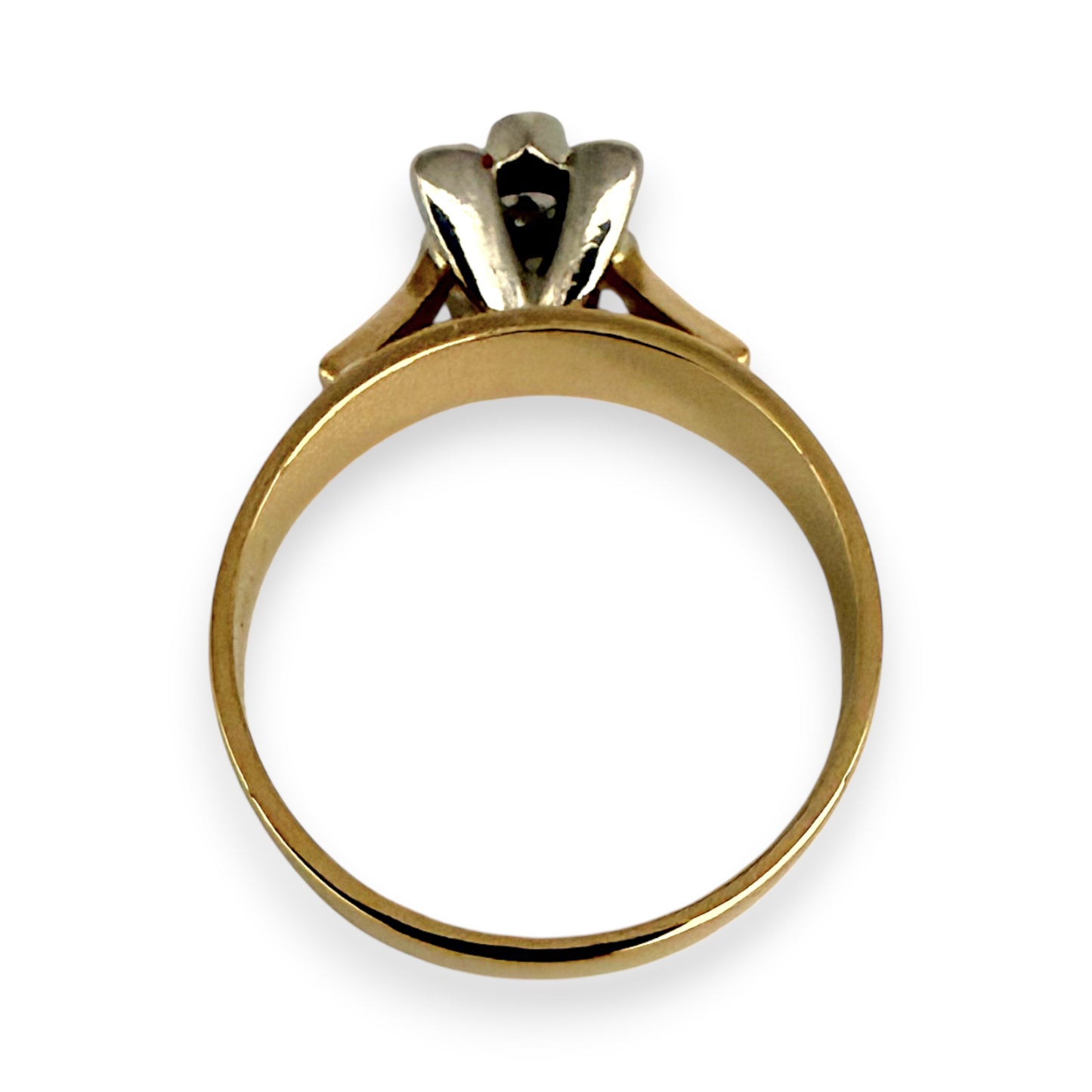 NZGD | 18ct Gold Crown of Petals Diamond Ring Size N