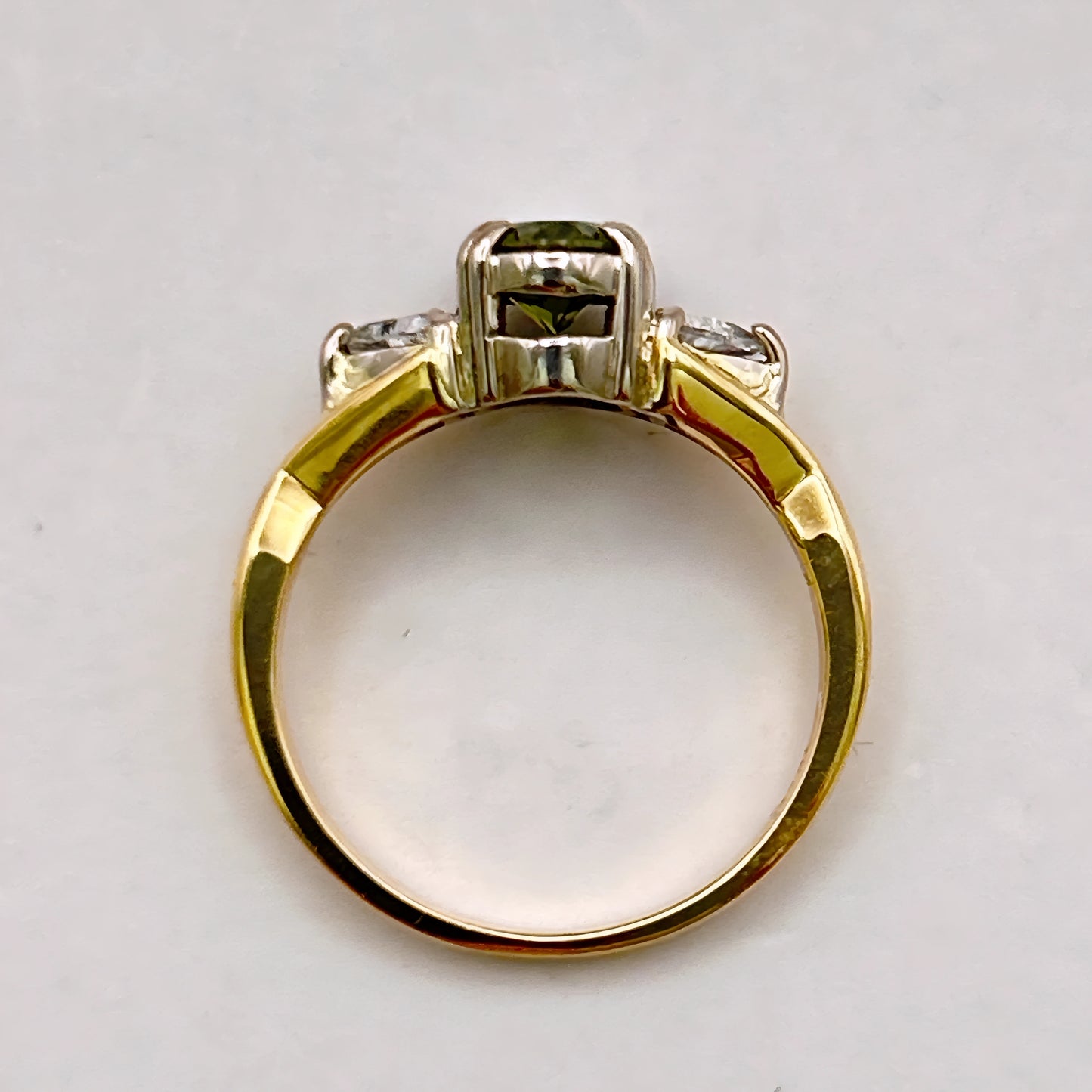 NZGD | 18ct Gold Verdant Crown Trilogy Ring Valuation $7,300