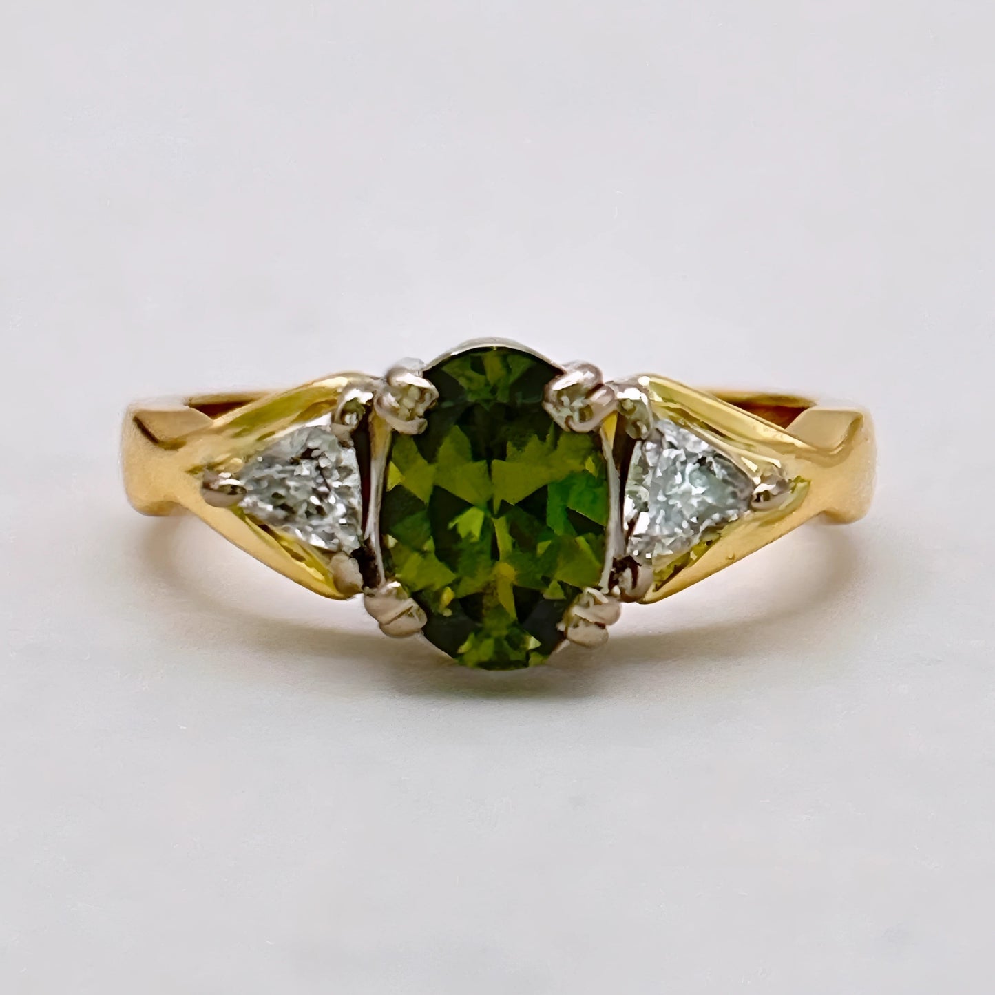 NZGD | 18ct Gold Verdant Crown Trilogy Ring Valuation $7,300