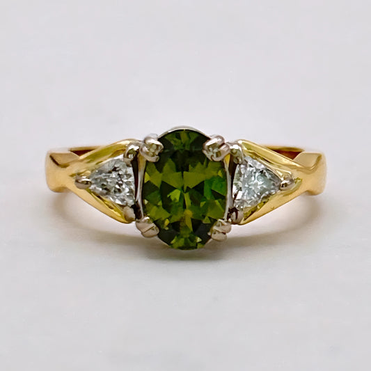 NZGD | 18ct Gold Verdant Crown Trilogy Ring Valuation $7,300