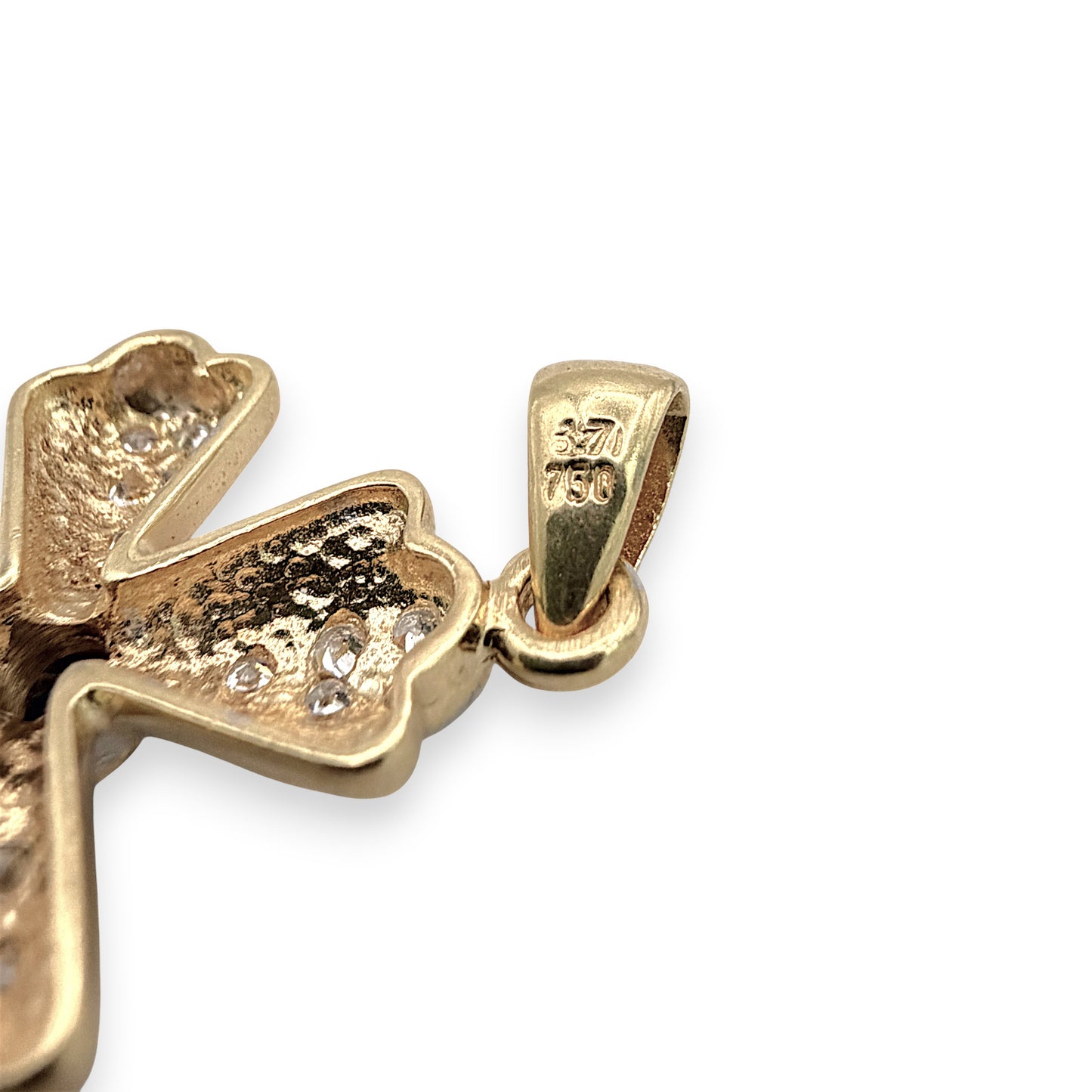 NZGD | 18kt Y/W Gold Eternal Spark Cross Pendant 37.2mm