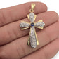 NZGD | 18kt Y/W Gold Eternal Spark Cross Pendant 37.2mm