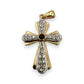 NZGD | 18kt Y/W Gold Eternal Spark Cross Pendant 37.2mm