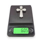 NZGD | 18ct White Gold Lumière Trinity Cross Pendant 39.3mm