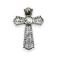 NZGD | 18ct White Gold Lumière Trinity Cross Pendant 39.3mm