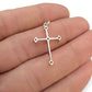 NZGD | 18ct Whtie Gold Trinity Diamond Cross 24.7mm
